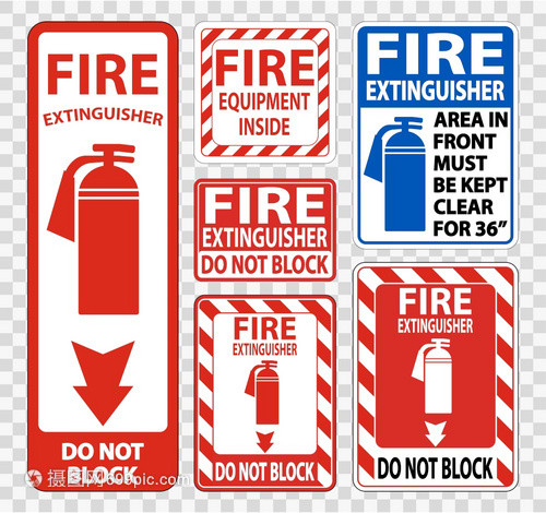 灭火器图标 守护安全的红色卫士